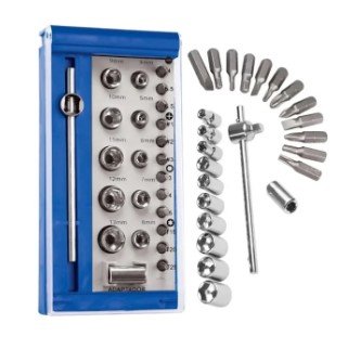 Jogo Chave Soquete 4 A 13mm Enc 1/4 C/ 24pc [ 41192024 ] Tramontina