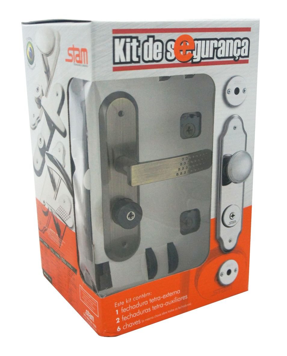Kit Seguranca Tetra Redondo Espelho Antique [ Kit 180021 Antique