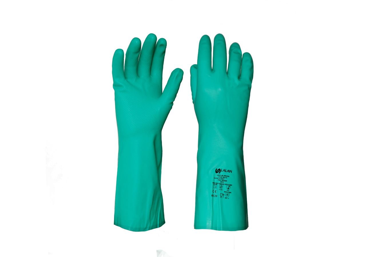 Luva Latex Nitrilica Com Forro Tamanho M Verde [ 111333802 ] Lalan