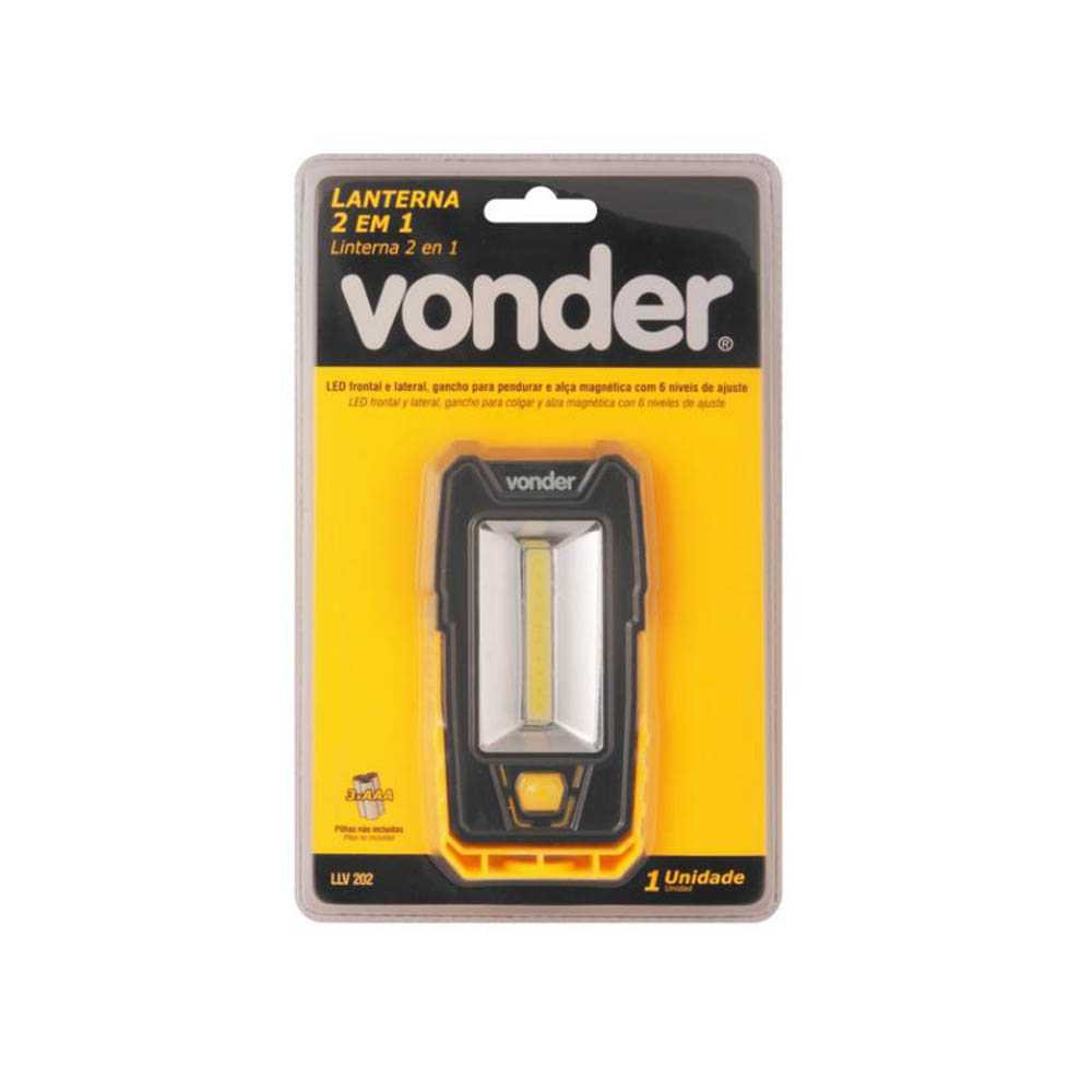 Lanterna Led 2 Em 1 Base Magnetica [ Ledcob Llv202 ] Vonder