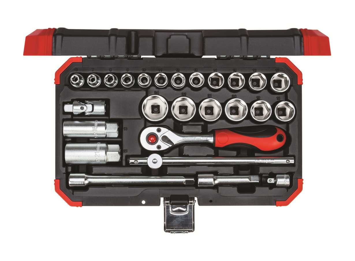 Jogo Soquete Sextavado 6 A 24mm Enc 3/8 C/ 26 Pc [ 3300053