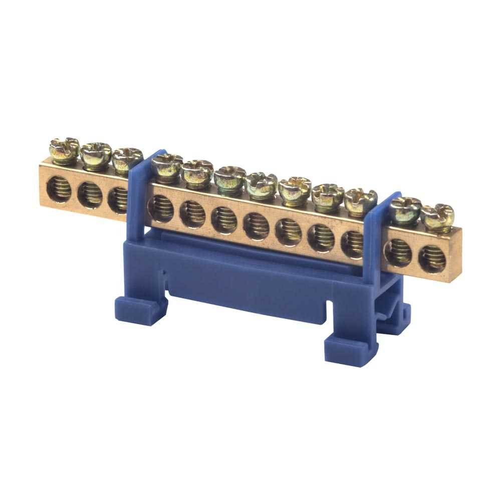 Barramento Neutro 12 Furos 16mm Com Base Azul [ 7881112 ] Rohdina