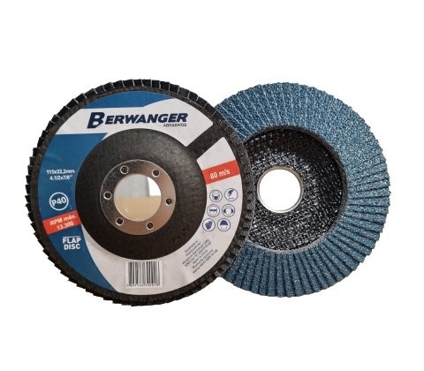 Disco Flap 4.1/2 115 X 22.2 G- 60 Curvo Inox/metal [ 328 ] Berwanger