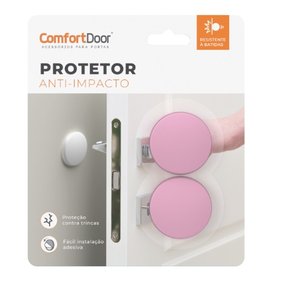 Protetor Red Adesivo Plastico Rosa 40mm C/ 02 [ 00336 ] Comfortdoor