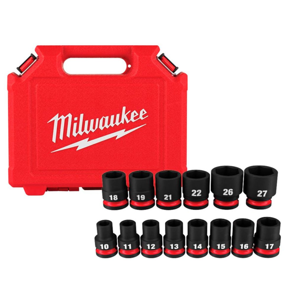 Jogo Soquete Impacto Enc 1/2 Curto C/ 14pc [ 49-66-7013 ] Milwaukee