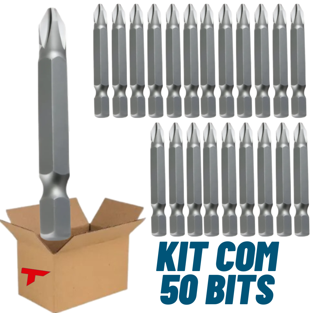Ponteira Bit Phillips Ph2 50mm Enc 1/4 50pcs [ B-26490 ] Makita