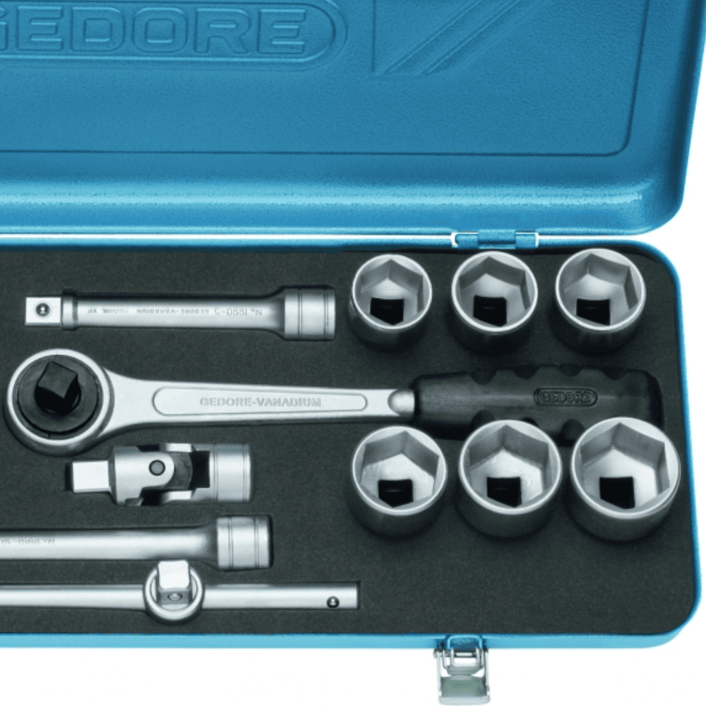 Jogo Chave Soquete Sext 10 A 32mm Enc 1/2 C/ 25 Pc [ 015503 ] Gedore
